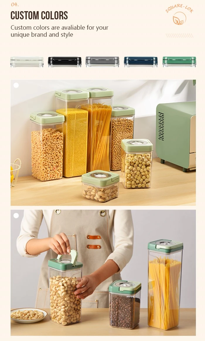 airtight food jars with handle lie