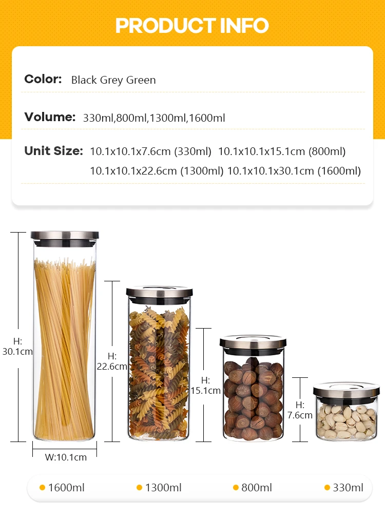 Glass Jars Air-release Metal Lids #9877A000