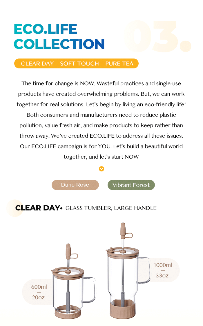 Sinoglass has new designs for food storage jars, large glass water tumblers, and thermos flasks.