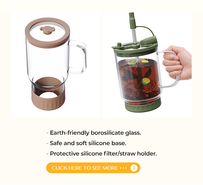 Sinoglass has new designs for food storage jars, large glass water tumblers, and thermos flasks.