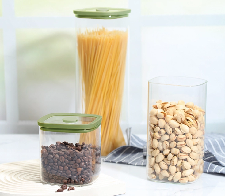 glass kitchen containers with lids