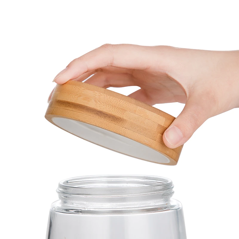 Large Glass Canister with Wood Lid #98739001