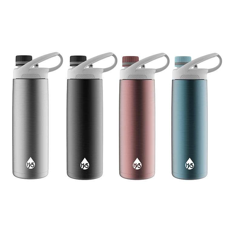 Stainless Steel Gym Water Bottle with Handle #6855A002
