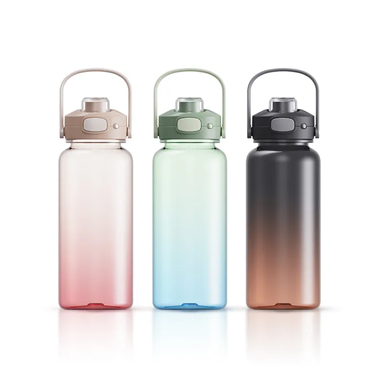 Reusable Tritan Gym Water Bottle with Measurements- Gradient #6985401201 (6)