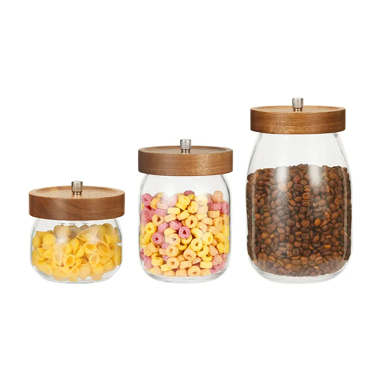Glass Canister with Bamboo Lid - ECO-FRIENDLY#99449001