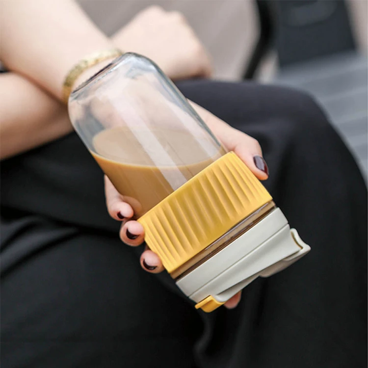 Glass Coffee Travel Mug with Lid and Straw #69151002 (7)