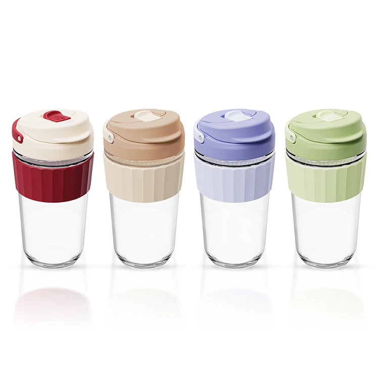Glass Coffee Tumbler with Handle and SafeLOK Lid #69551002 (10)