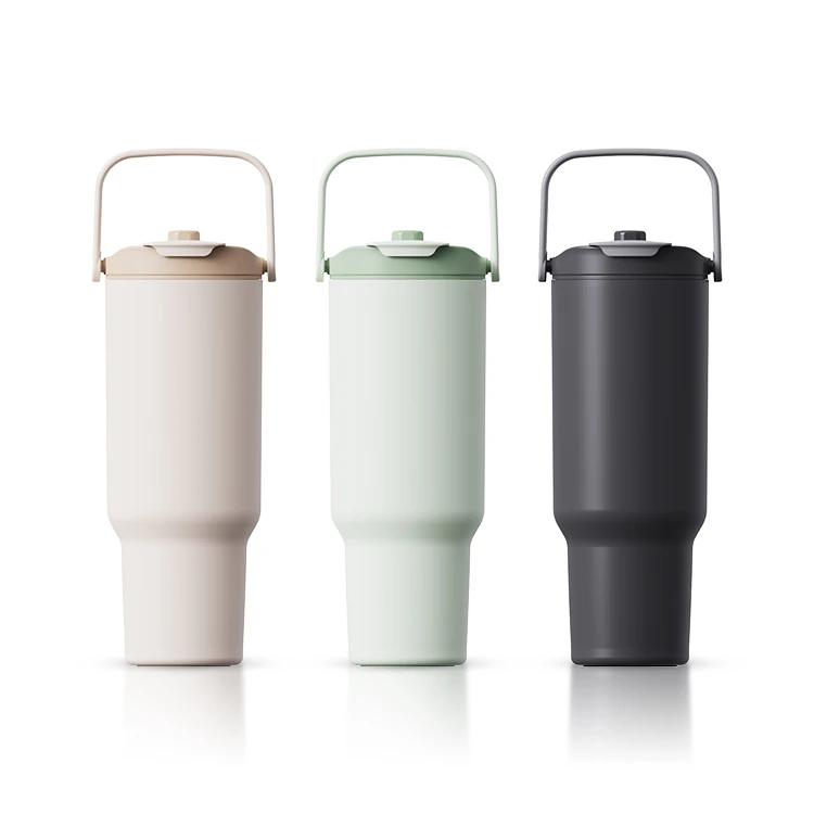 Large Double Wall Stainless Steel Tumbler with Straw #69726001
