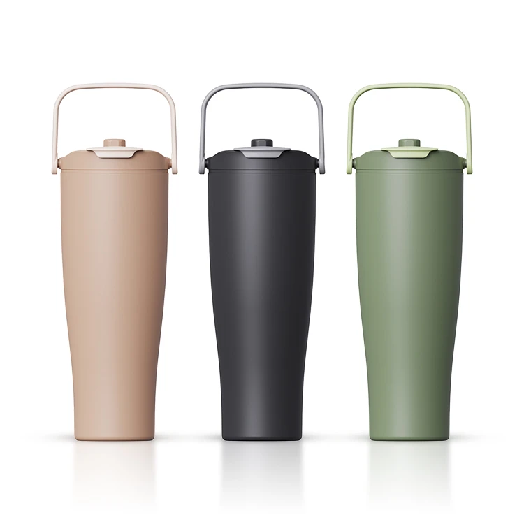 40 oz Steel Tumbler with Straw and Handle #68292001