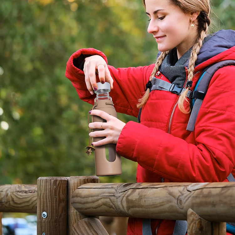 ECO-friendly Glass Hydration Bottle - S_S Lid #69824003