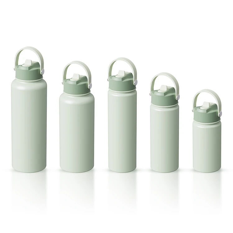 Foldable Straw Insulated Water Bottle with Handle #66352001 (5)