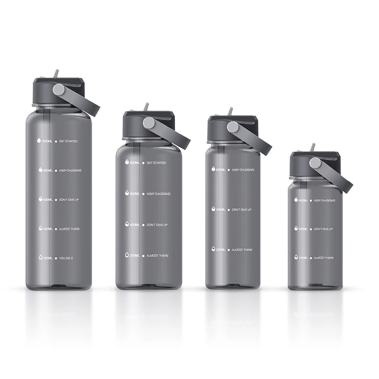 Foldable Straw Sports Water Bottle with Handle #66362001