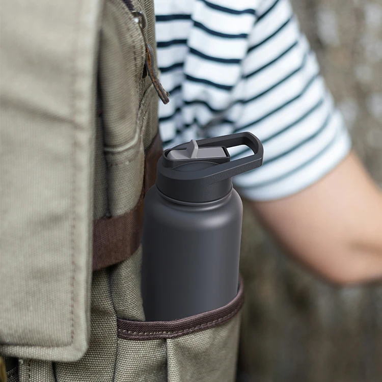 Molded Handle Insulated Bottle With Folding Straw #66332001 (7)