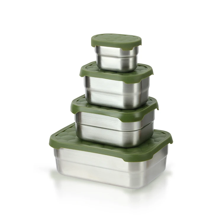 Stainless Steel Lunch Containers Microwave Safe #99504001 (4)