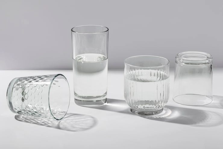 Assorted Glassware with Water