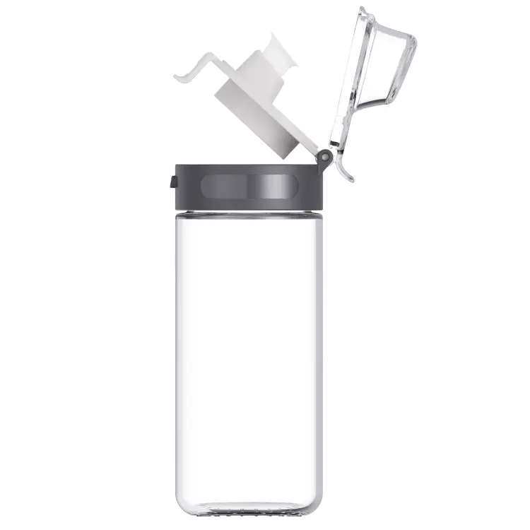 Lid flips up for refilling