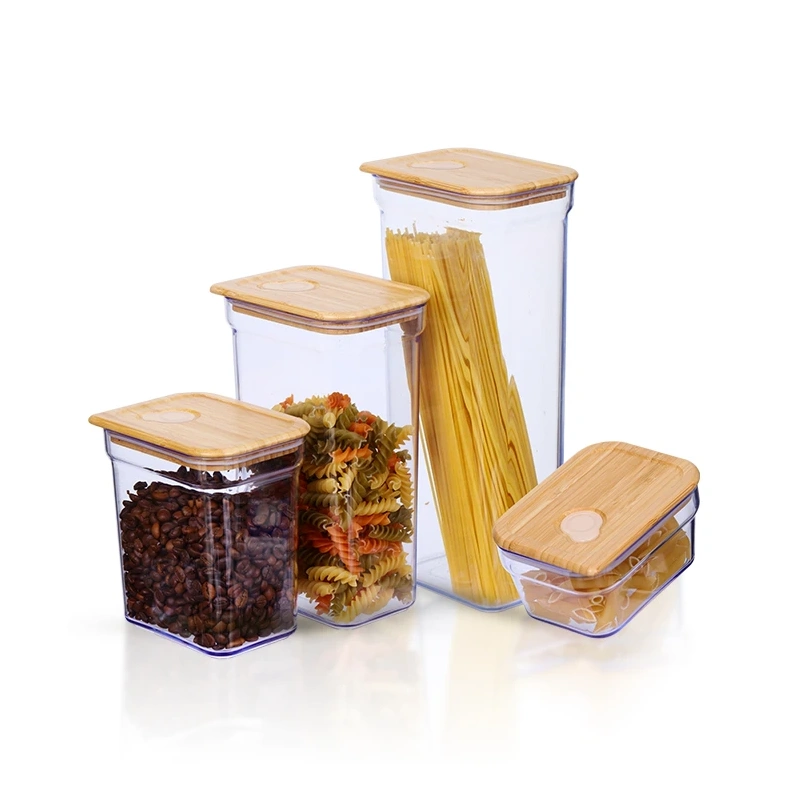 Bamboo Lid Jars for Kitchen