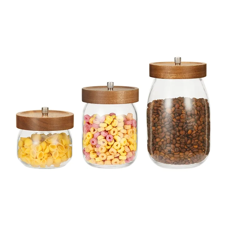 Glass Canister with Wooden Lid – ECO-FRIENDLY