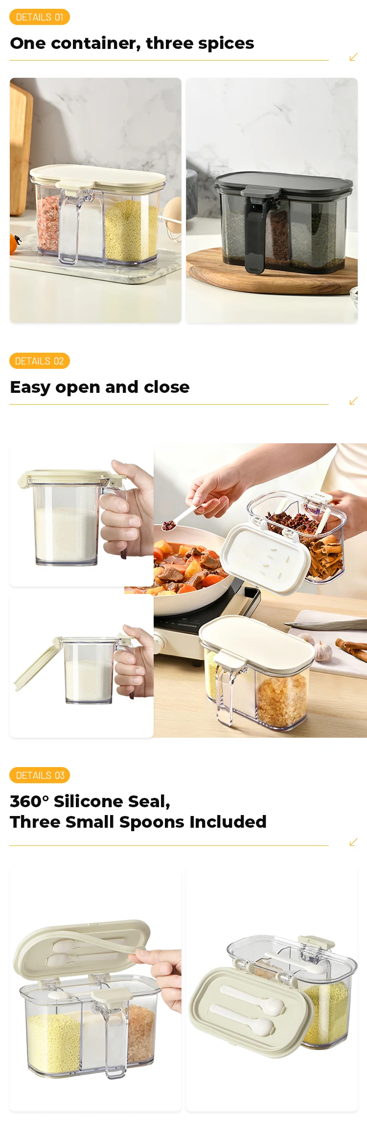 Triple-compartment Storage - Moisture Resistant #79521003 - SINOGLASS