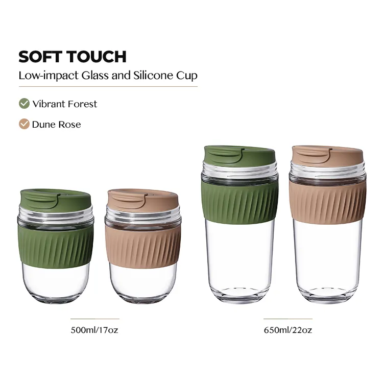 Glass and Silicone Coffee Mug