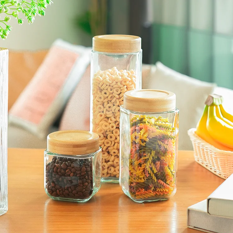 Glass Jars with Bamboo Lid