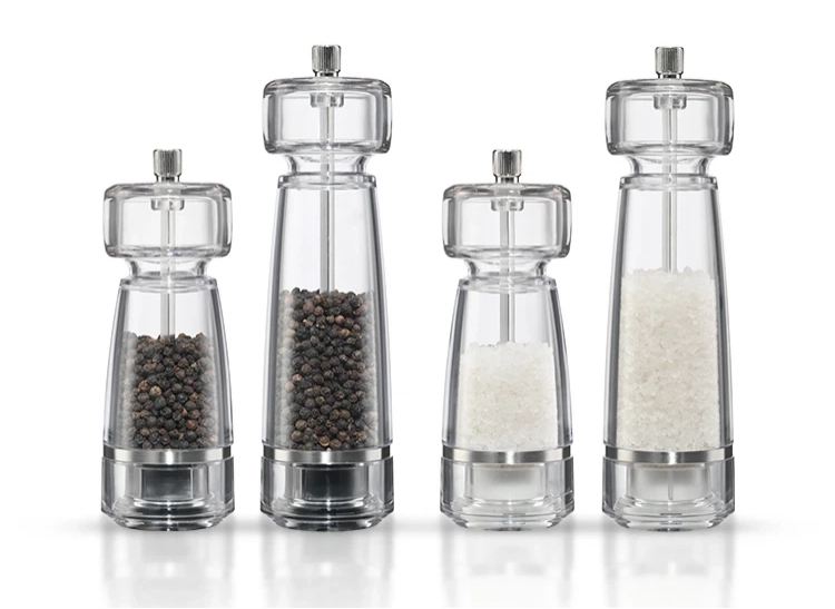Plastic salt and pepper grinder