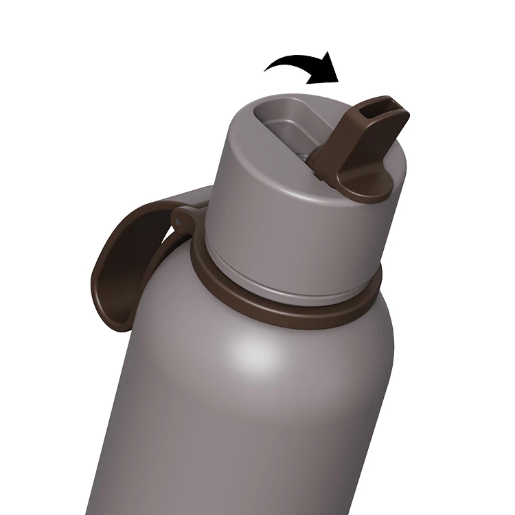 Thermal Stainless Steel Bottle - Folding Straw #6191700361917003 (1)