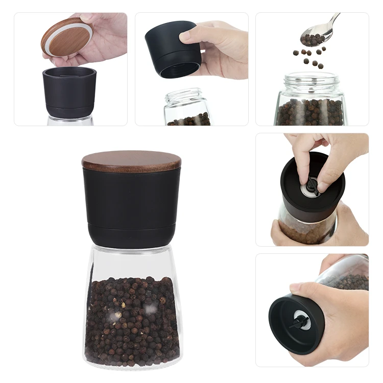 Salad Dressing Set - Elegant Wood & Glass #79452001027945200102 (5)