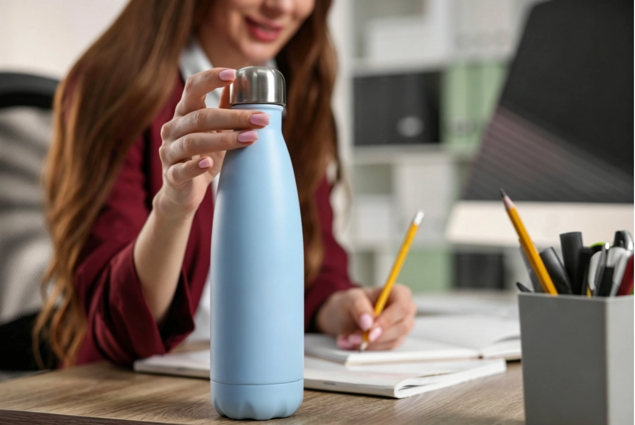 Dual-Drink Stainless Steel Bottle