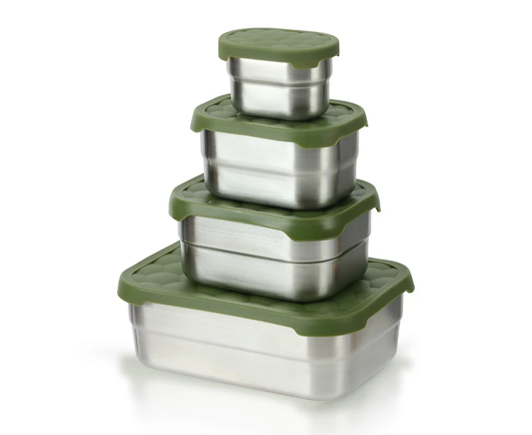 Stainless steel lunch containers
