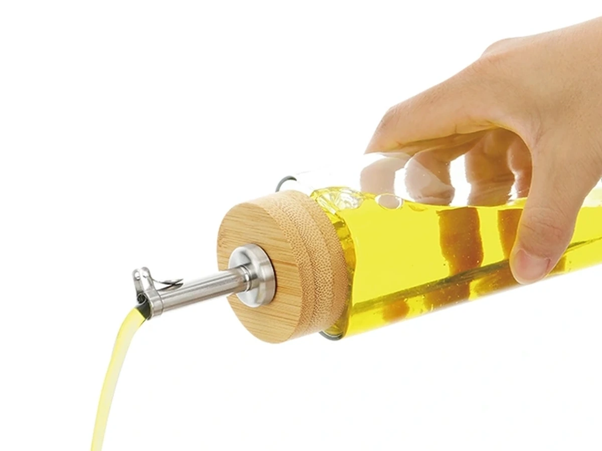 Bamboo Lid Oil Bottle