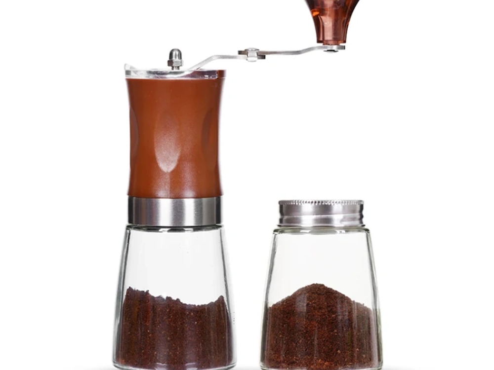 Glass Coffee Grinder Grounds Jar