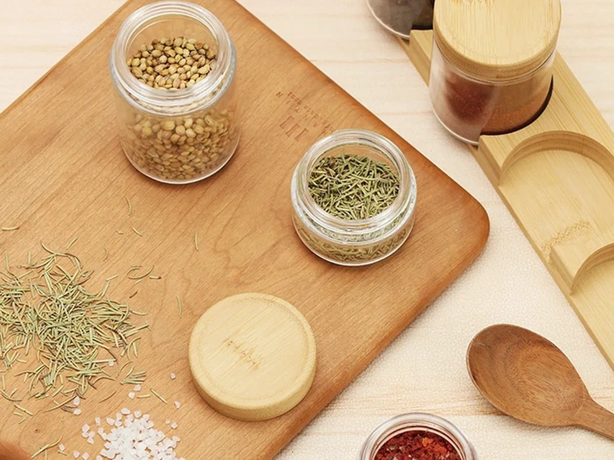 Glass Spice Jar Set