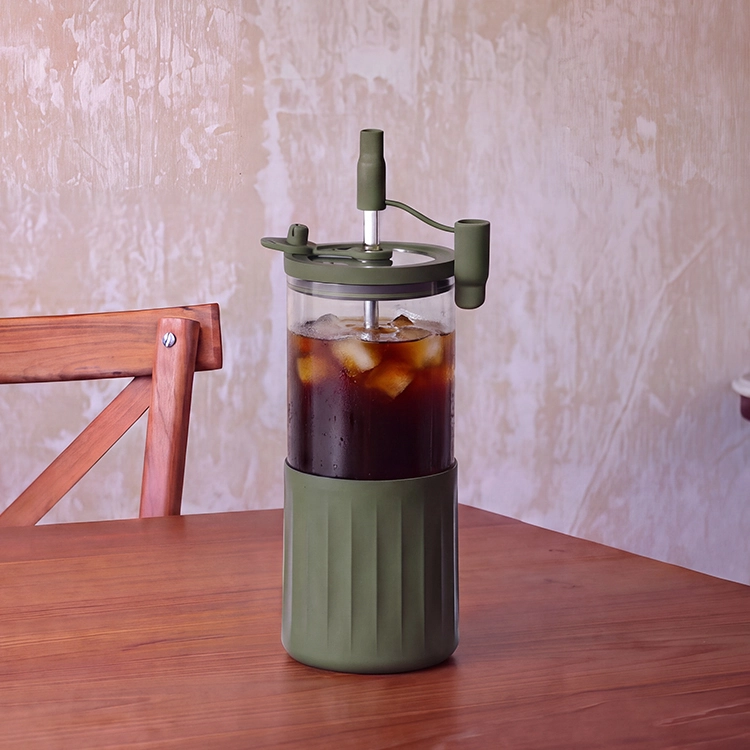Clear Day Slim Glass Tumbler with Straw - 6156-4